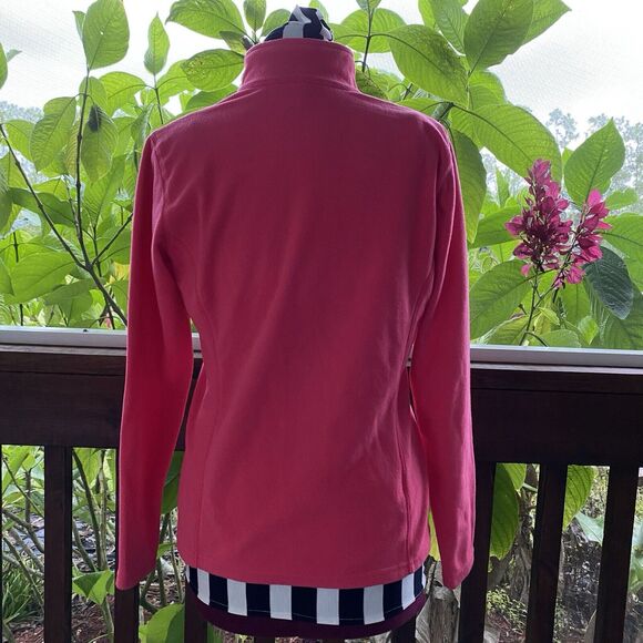 Jacket Fleece Pullover M Hot Pink 1/4 Zip Cuddly Eddie Bauer Activewear Soft - Picture 4 of 8